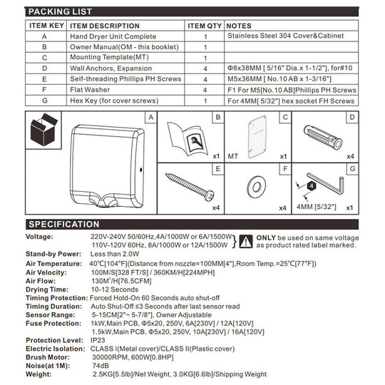 ULTIMATE Automatic Commercial Hand Dryer | Stainless-Steel Bathroom