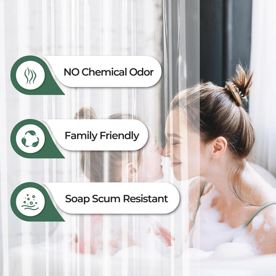 Waterproof Plastic Shower Curtain - Bathroom Shower Curtain Premium