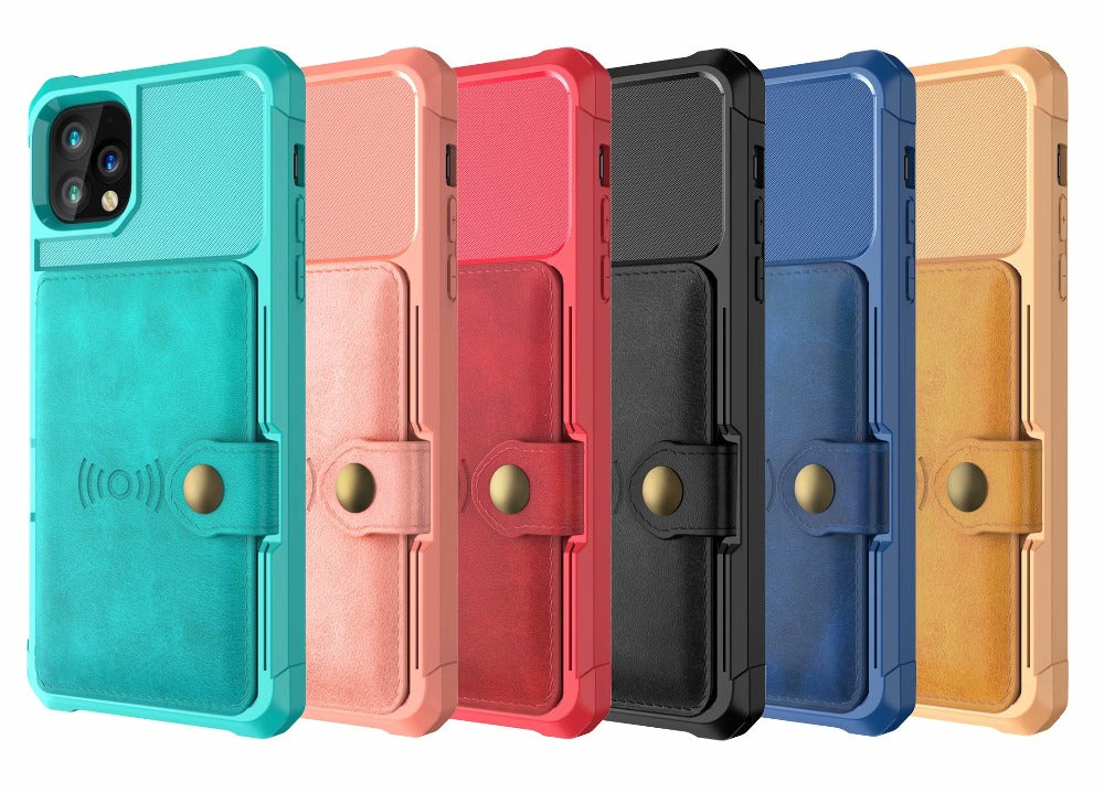 Magnetic Leather Armor Case for iPhone