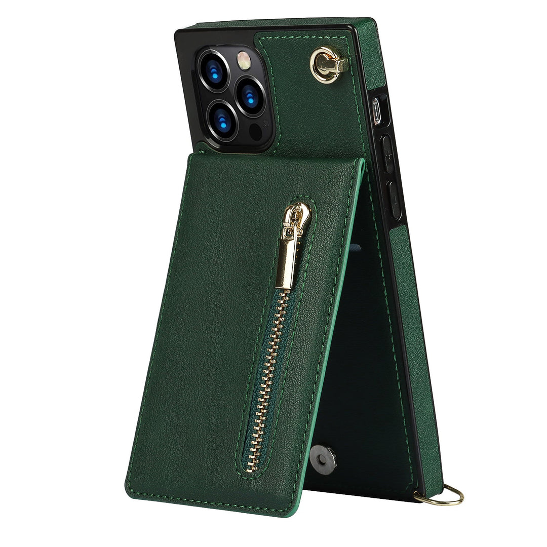 Slim Zipper Wallet Case for iPhone