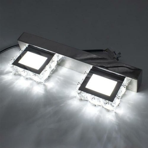 New 6W Double Lamp Crystal Surface Bathroom Bedroom Lamp White Light