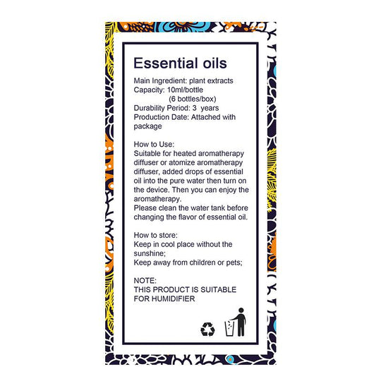 Essential Oils for Diffuser, Aromatherapy Oil Humidifier 6 Kinds