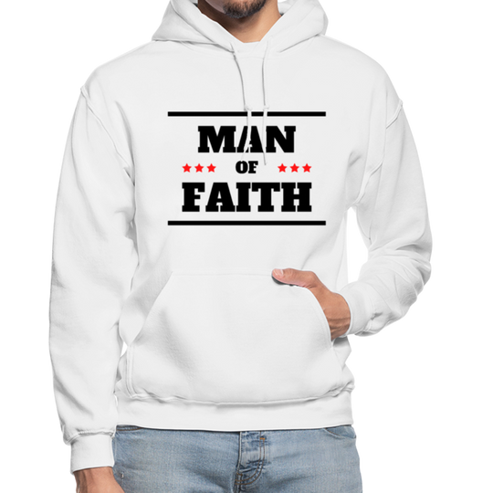 Mens Hoodie - Pullover Hooded Sweatshirt - Graphic/man of Faith