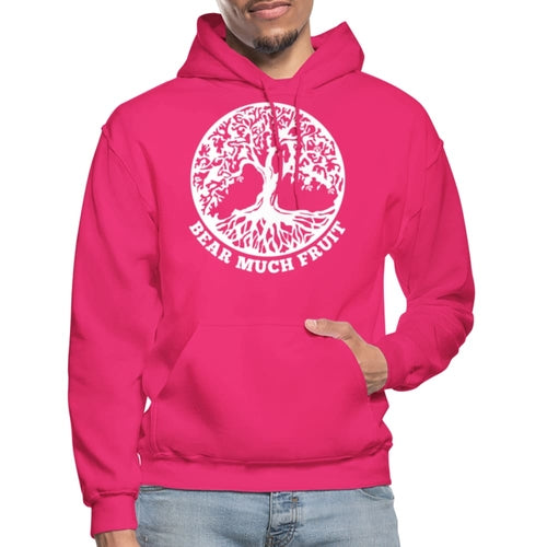 Mens Hoodie - Pullover Hooded Sweatshirt - Graphic/bear Much Fruit