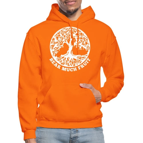 Mens Hoodie - Pullover Hooded Sweatshirt - Graphic/bear Much Fruit